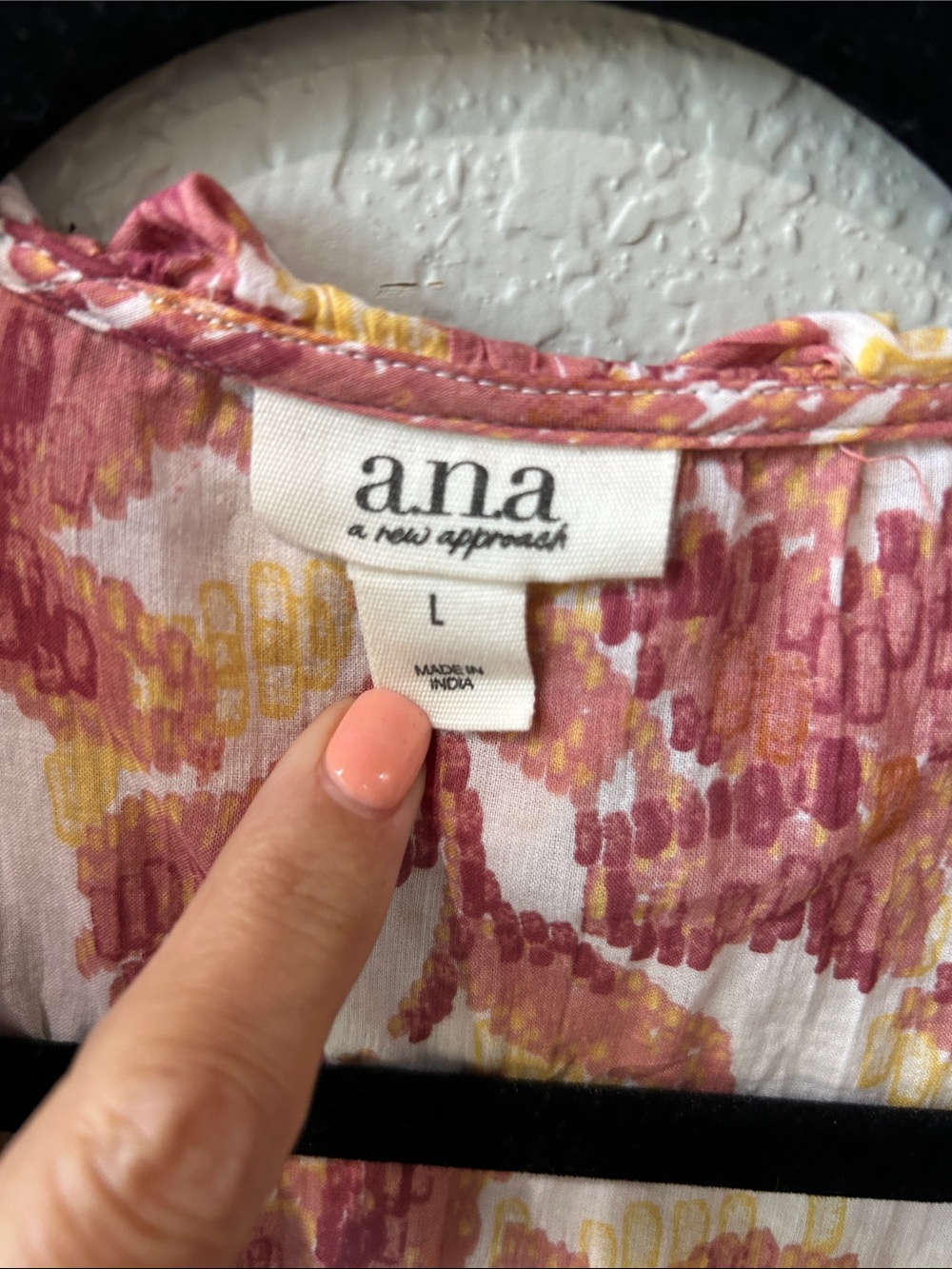 a.n.a Rust & Cream Floral Ruffle Blouse - Picture 8 of 11